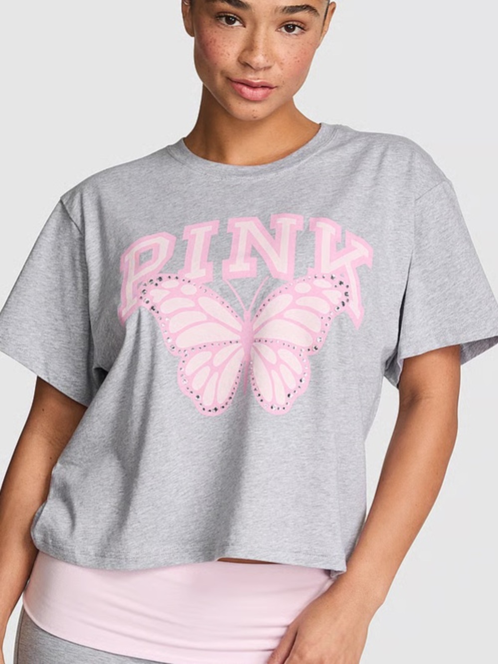 VS Pink Elle Butterfly Tee M NWT